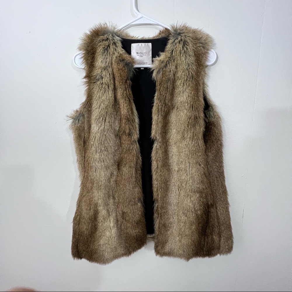 Zara Faux Fur Vest - Small